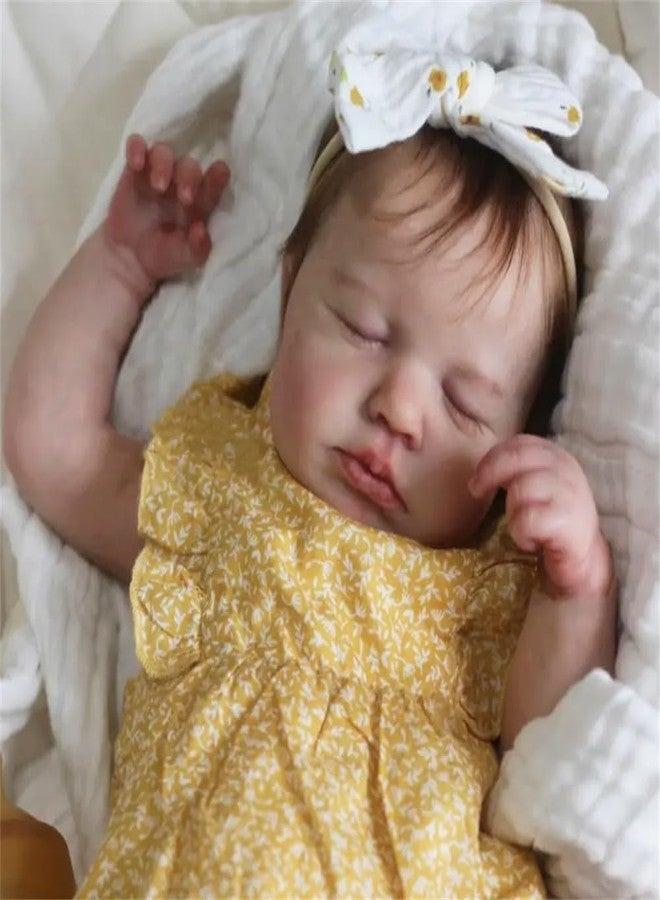 Zero Pam Reborn Baby Dolls Silicone Full Body-20 Inch Realistic Baby Doll, Posable 3D Skin Anatomically Correct Girl, Real Life Babys Doll, Silicone Reborn Dolls with Accessories - Image 2